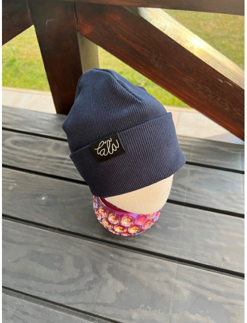 Rebro PLYTKÁ čiapka - tmavomodrá