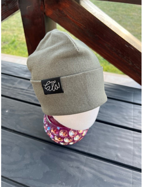 Rebro PLYTKÁ čiapka - olivová