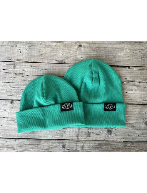 Rebro PLYTKÁ čiapka - lesná zelená