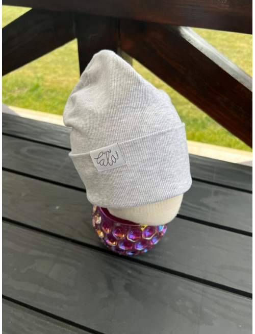  Rebro ŠMOLKO čiapka - svetlosivý melír