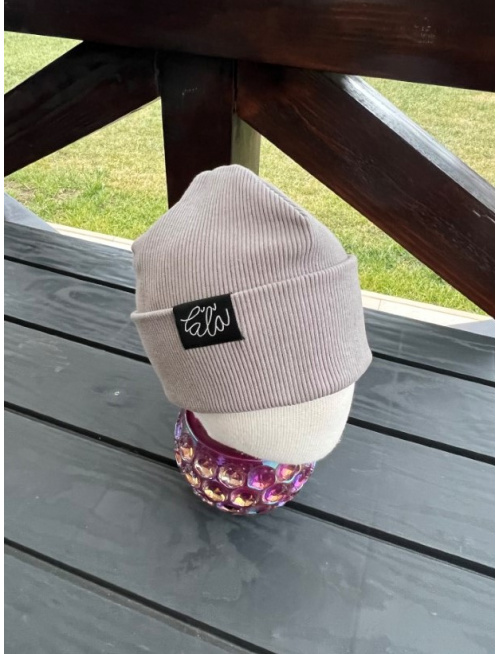 Rebro PLYTKÁ čiapka - dymová