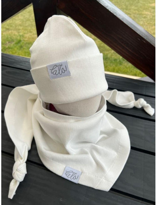 Rebro PLYTKÁ čiapka - natural maslová