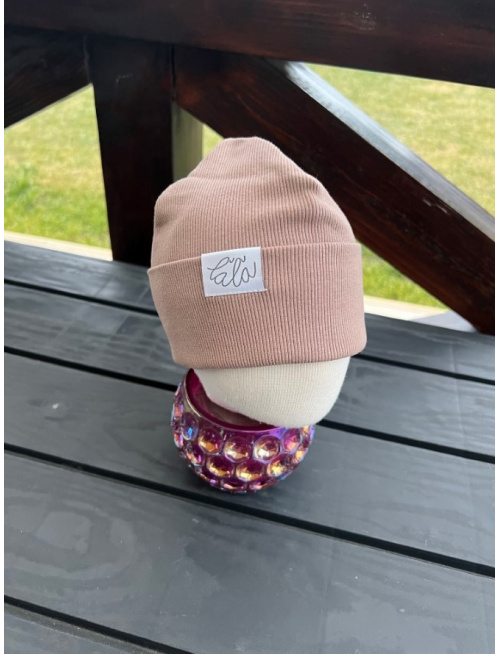 Rebro PLYTKÁ čiapka - piesková