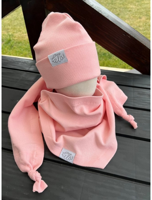 Rebro PLYTKÁ čiapka - púdrová