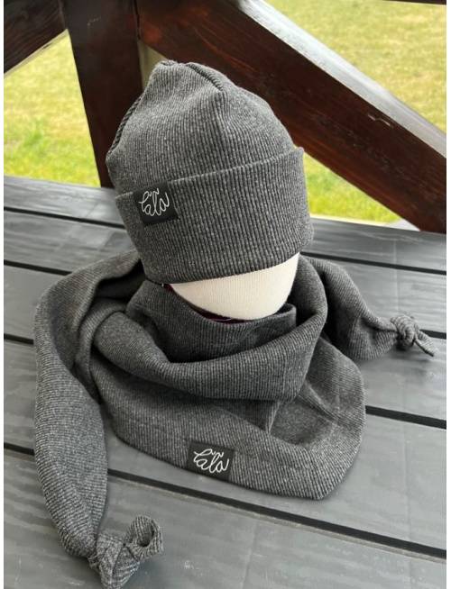 Rebro šatka - antracit melír