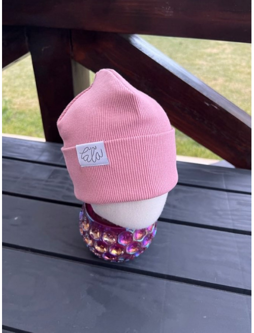 Rebro PLYTKÁ čiapka - staroružová