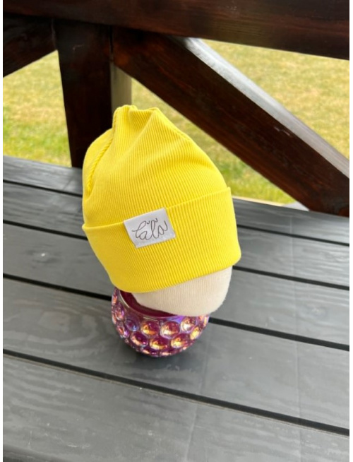 Rebro PLYTKÁ čiapka - žltá