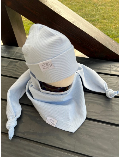 Rebro PLYTKÁ čiapka - svetlomodrá