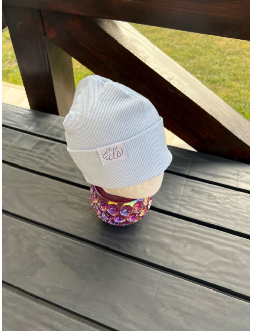 Rebro PLYTKÁ čiapka - svetlomodrá