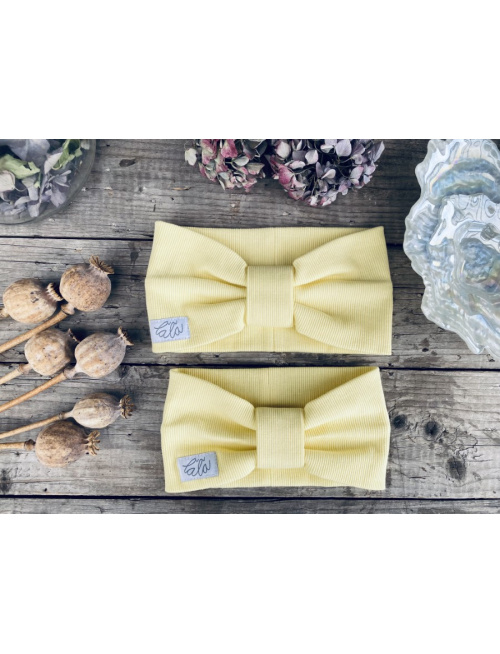 Rebro čelenka TURBAN - žltá - LEN DO VYPREDANIA ZÁSOB