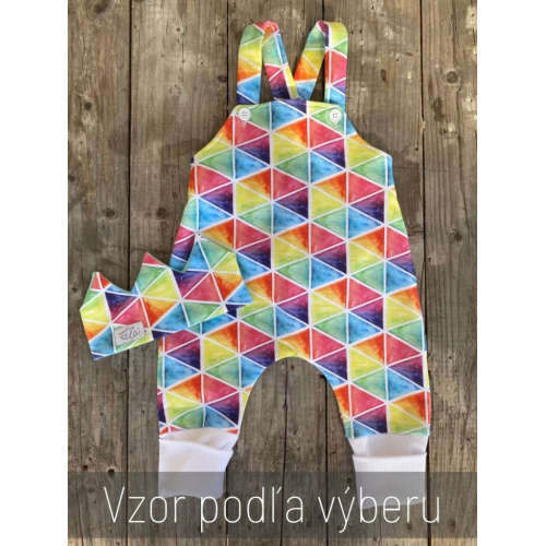 Teplákové gate na traky s rastúcou manžetou - vzorované