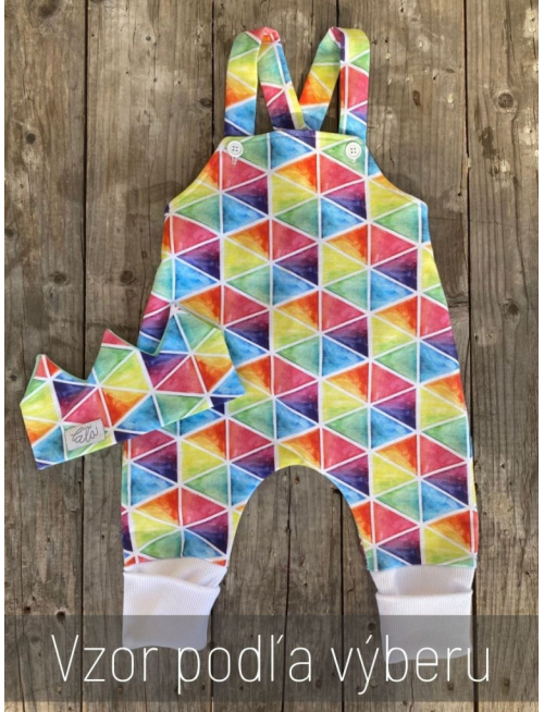 Teplákové gate na traky s rastúcou manžetou - vzorované