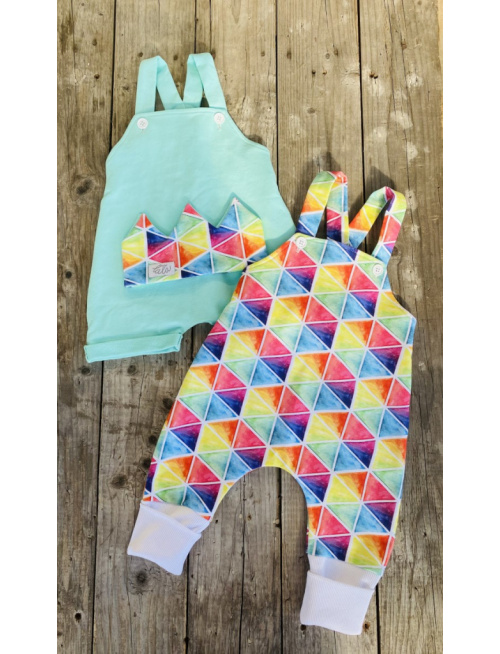 Teplákové gate na traky s rastúcou manžetou - vzorované