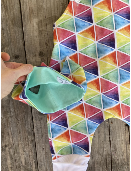 Teplákové gate na traky s rastúcou manžetou - vzorované