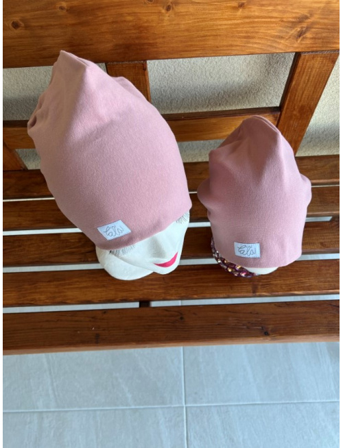 Parma šmolko čiapka - staroružová - dvojvrstvová