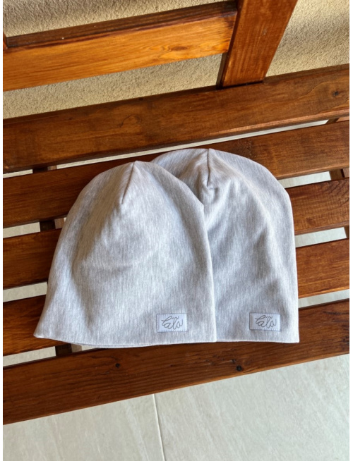 Parma šmolko čiapka - sivá - dvojvrstvová