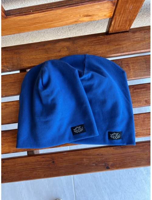 Parma šmolko čiapka - modrá - dvojvrstvová