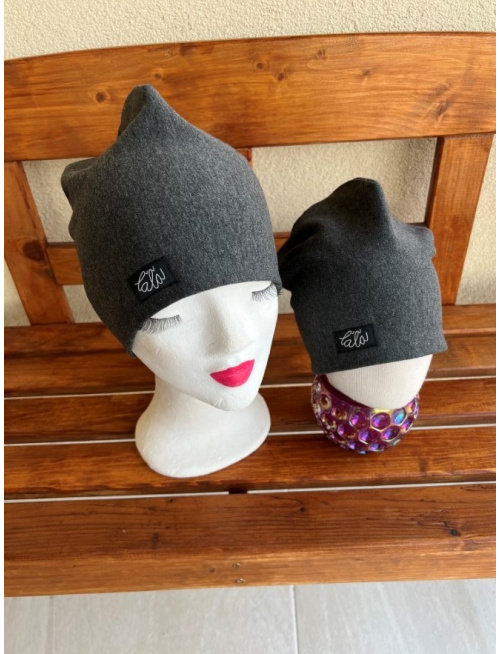 Parma šmolko čiapka - antracit - dvojvrstvová