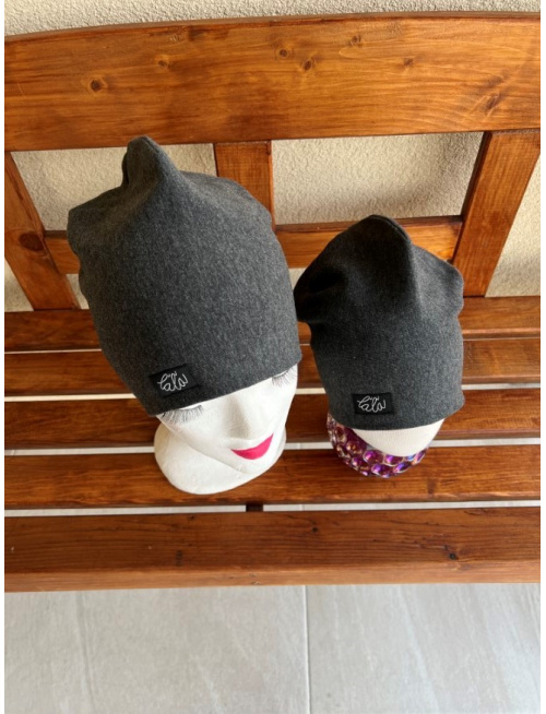 Parma šmolko čiapka - antracit - dvojvrstvová
