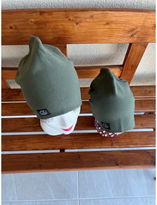 Parma šmolko čiapka - oliva - dvojvrstvová