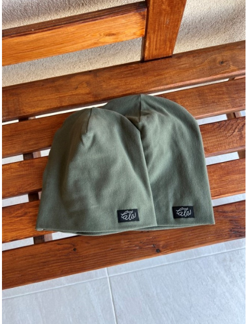 Parma šmolko čiapka - oliva - dvojvrstvová