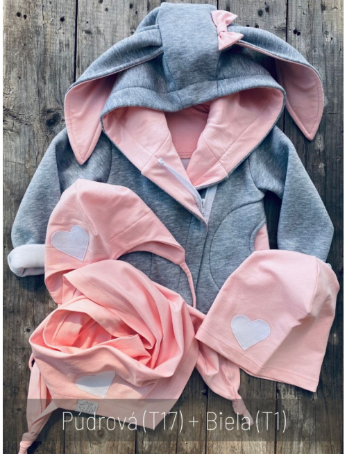 Jednofarebná šmolko čiapka s inofarebným srdiečkom - jednovrstvová