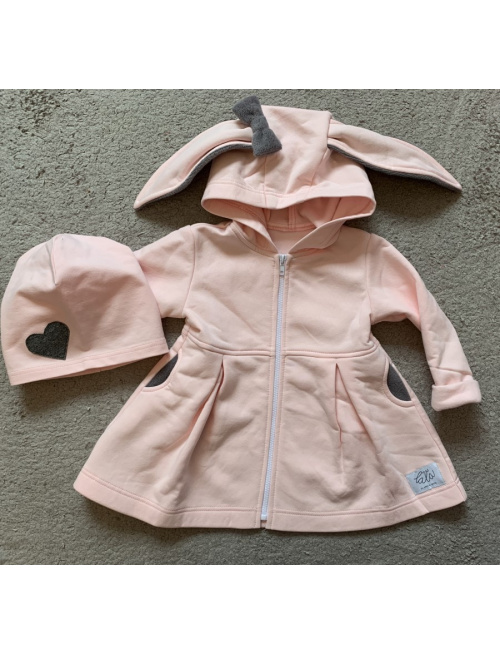 Jednofarebná šmolko čiapka s inofarebným srdiečkom - jednovrstvová