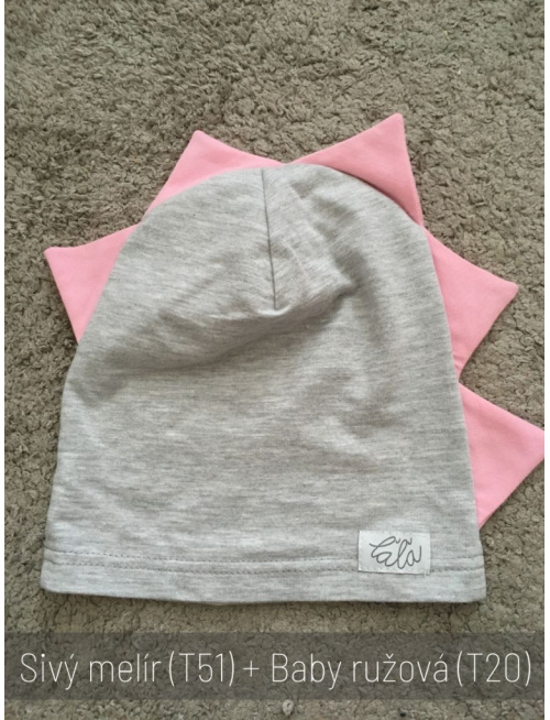 Dino čiapka - dvojfarebná