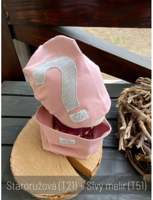 Jednofarebná šmolko čiapka s otáznikom - jednovrstvová