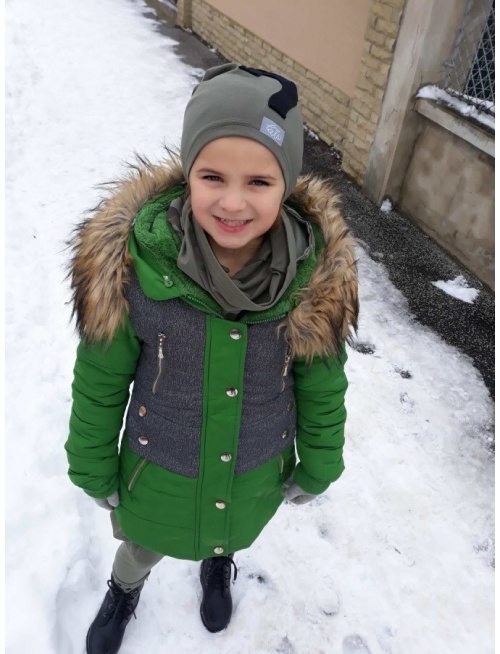 Jednofarebná šmolko čiapka s otáznikom - jednovrstvová