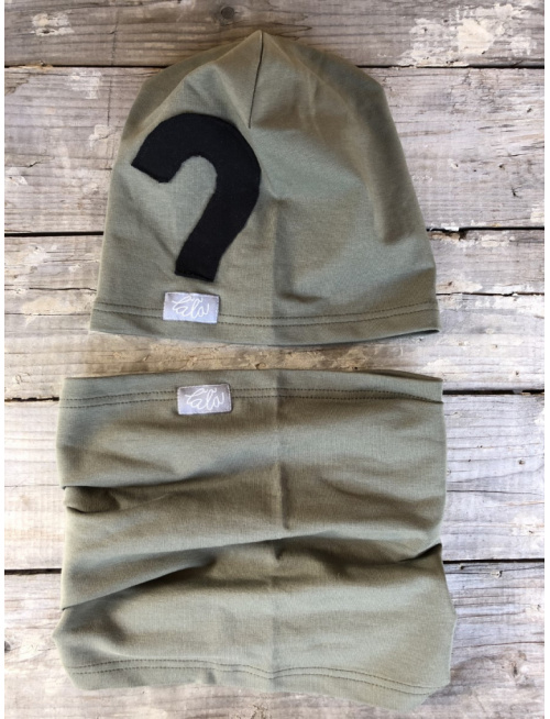 Jednofarebná šmolko čiapka s otáznikom - jednovrstvová