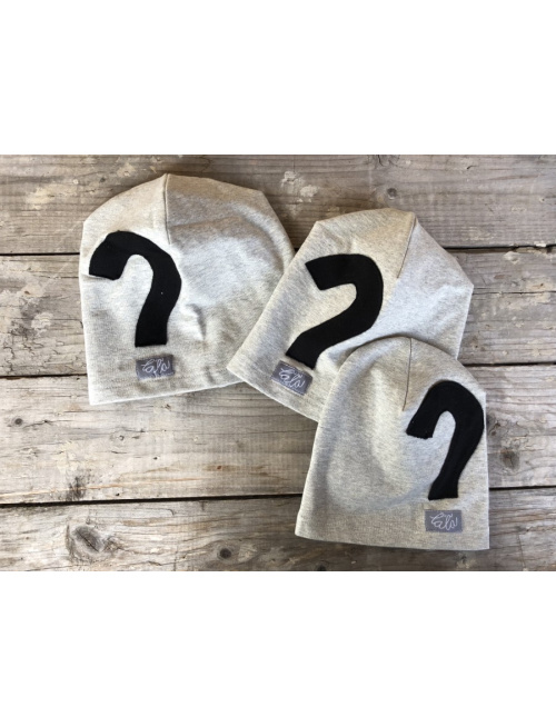 Jednofarebná šmolko čiapka s otáznikom - jednovrstvová