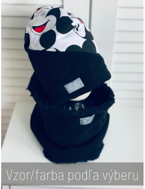 Šmolko čiapka s prestrihom podšitá barančekom