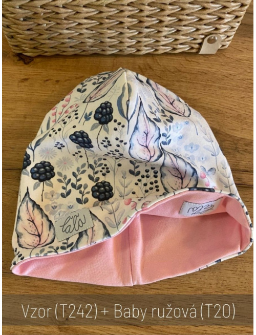 Šmolko čiapka obojstranná (farba + vzor)