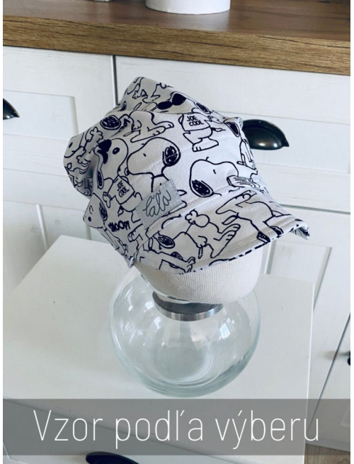 Šmolko čiapka so šiltom jednovrstvová vzorovaná