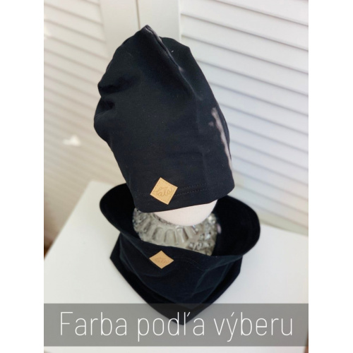 Šmolko čiapka s koženkovou etiketou