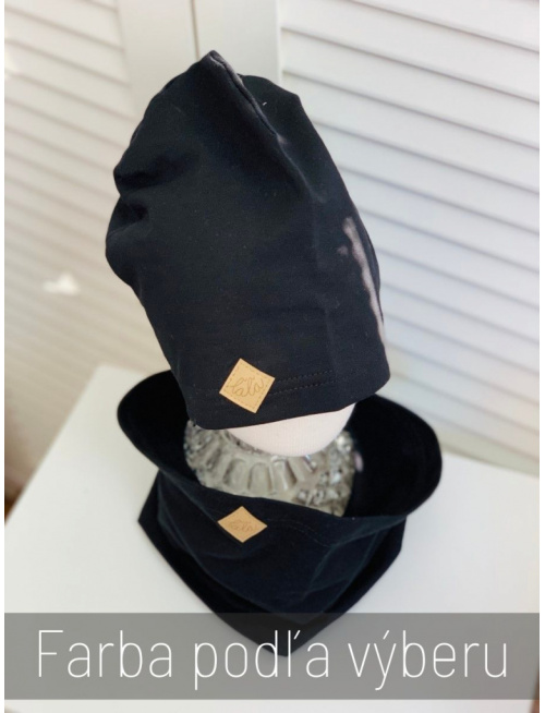 Šmolko čiapka s koženkovou etiketou