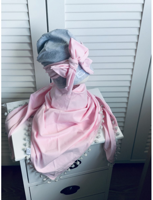 Šmolko čiapka s viazacou inofarebnou mašľou