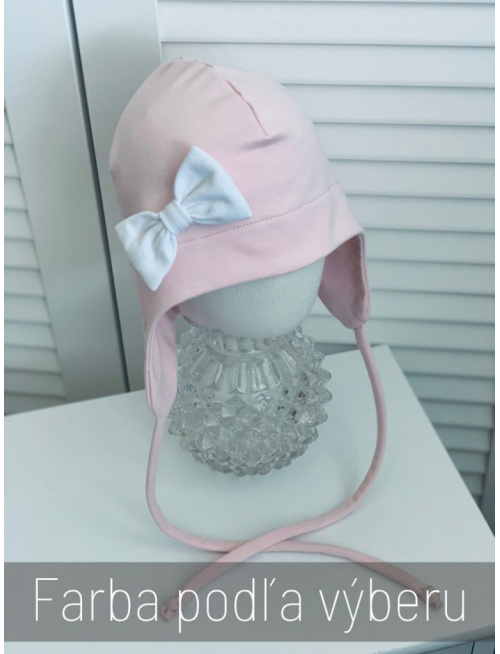 Tepláková ušiačka s inofarebnou mašličkou