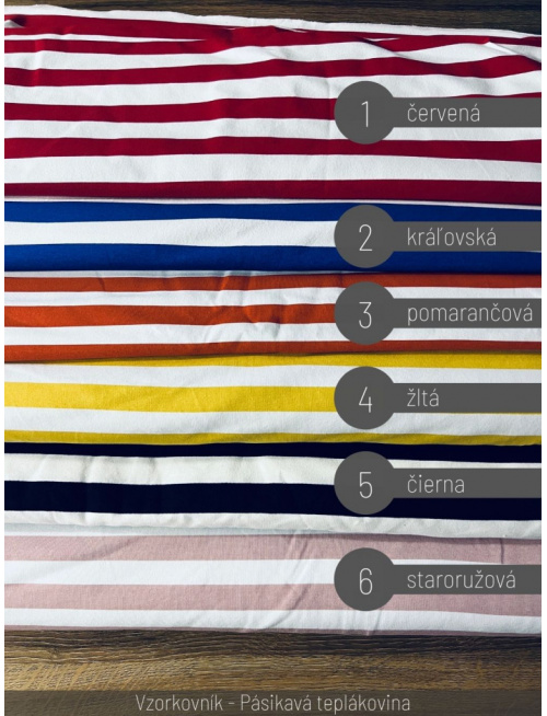 Teplákové pásikavé gate na traky