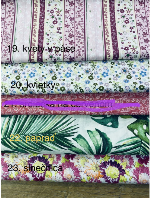 Vzorkovník - 100% pevná bavlna