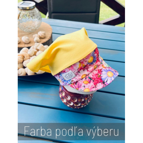 Úpletová šatka LORY so šiltom - na pevno - Margarétka