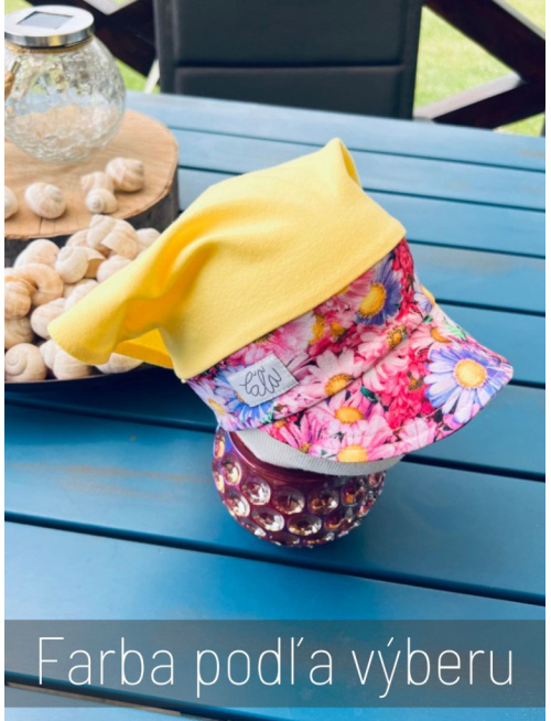 Úpletová šatka LORY so šiltom - na pevno - Margarétka