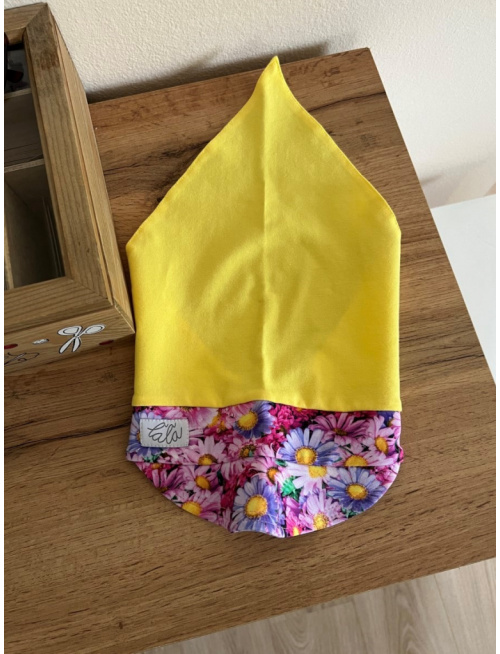 Úpletová šatka LORY so šiltom - na pevno - Margarétka