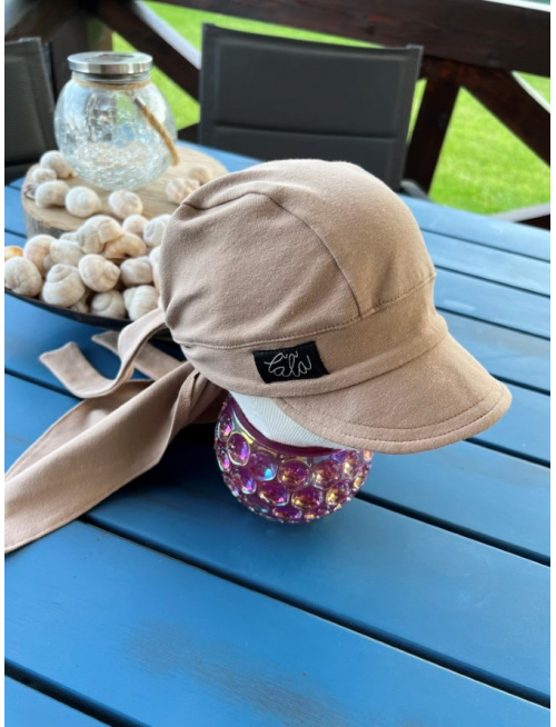 Pirátka so šiltom na viazanie - jednofarebná