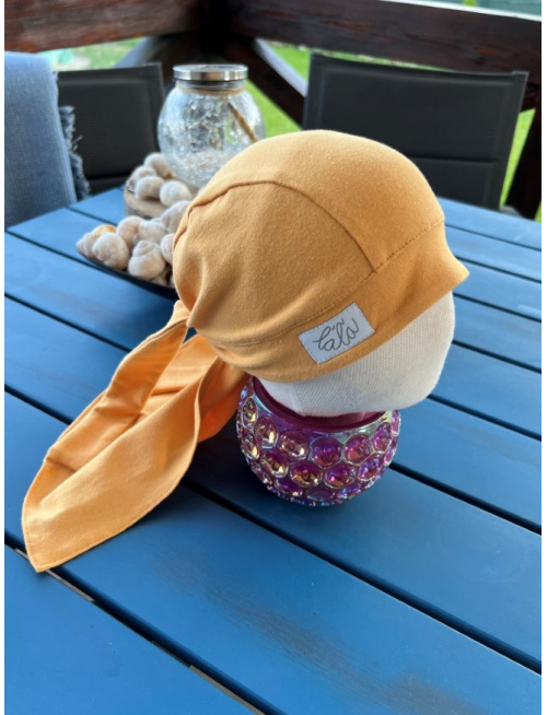 Pirátka bez šiltu na viazanie - jednofarebná