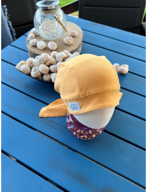 Pirátka bez šiltu na viazanie - jednofarebná