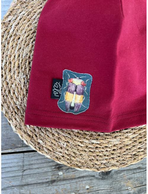 Jednofarebná šmolko čiapka s aplikáciou Chrobáčik F - jednovrstvová