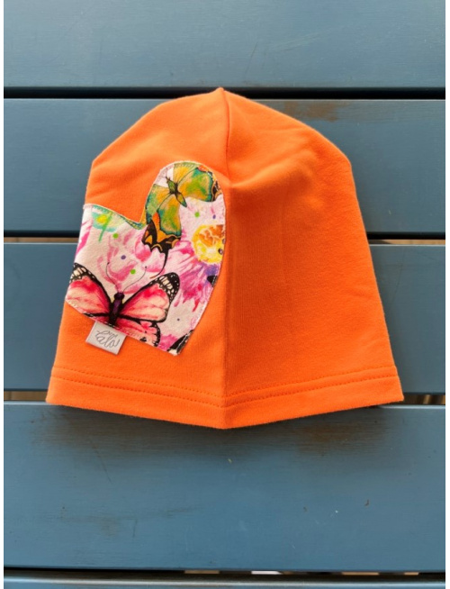 Šmolko čiapka so vzorovaným srdcom - jednovrstvová - LEN DO VYPREDANIA ZÁSOB