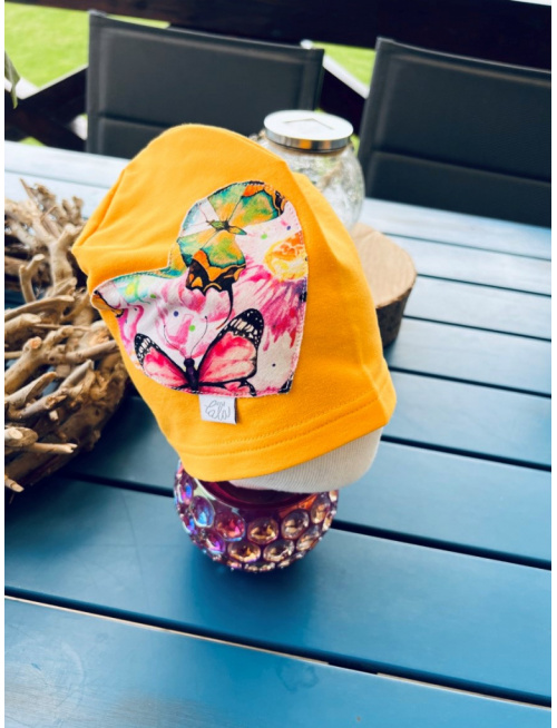 Šmolko čiapka so vzorovaným srdcom - jednovrstvová - LEN DO VYPREDANIA ZÁSOB